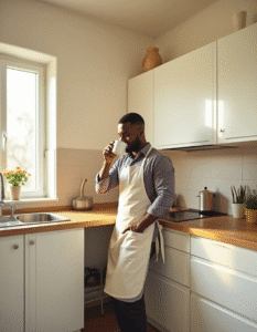 Cozinha planejada branca otimizando espaço em apartamento pequeno.