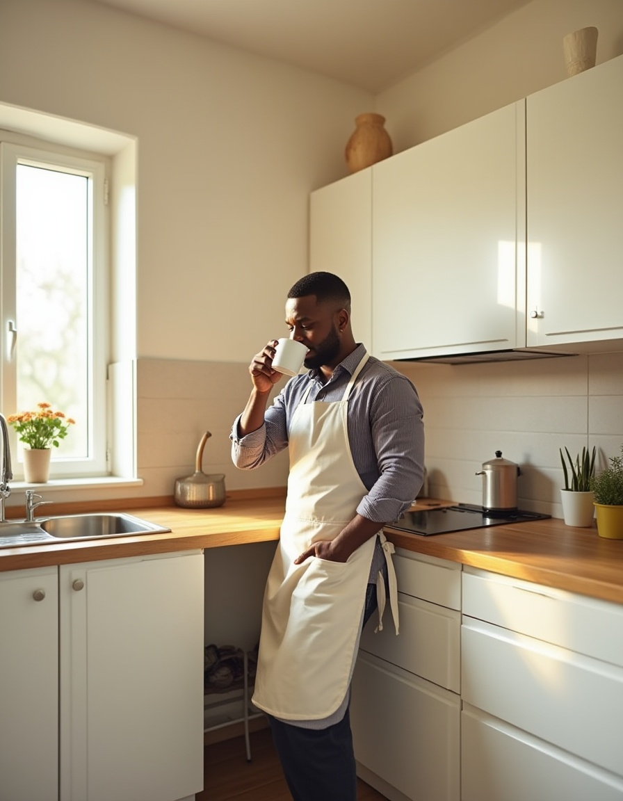 Cozinha planejada branca otimizando espaço em apartamento pequeno.