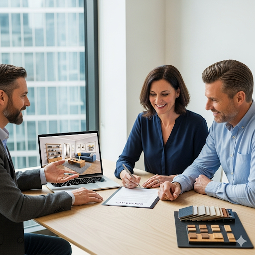 Finalização do projeto técnico de móveis planejados.