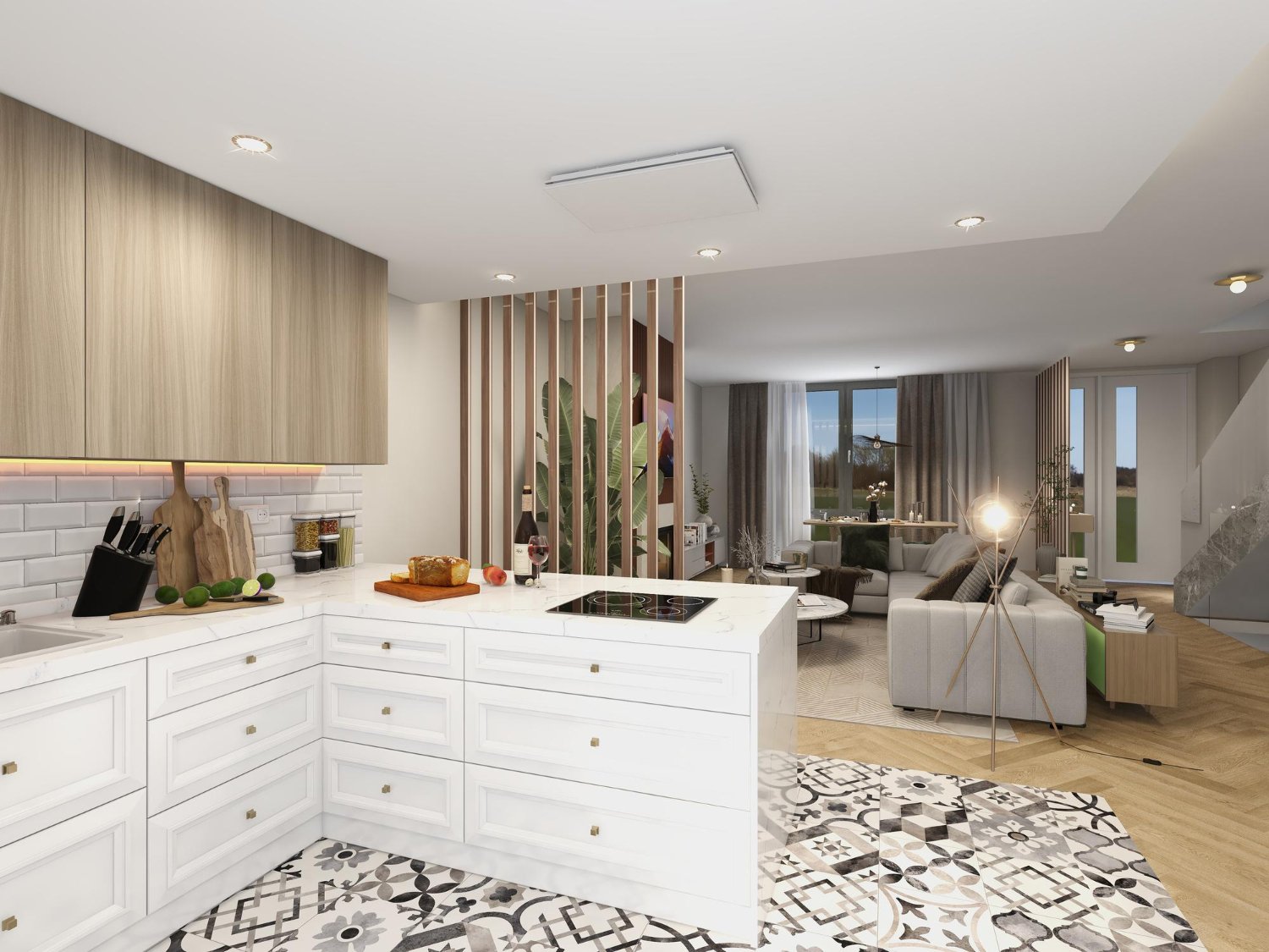 Cozinha integrada com a sala de estar