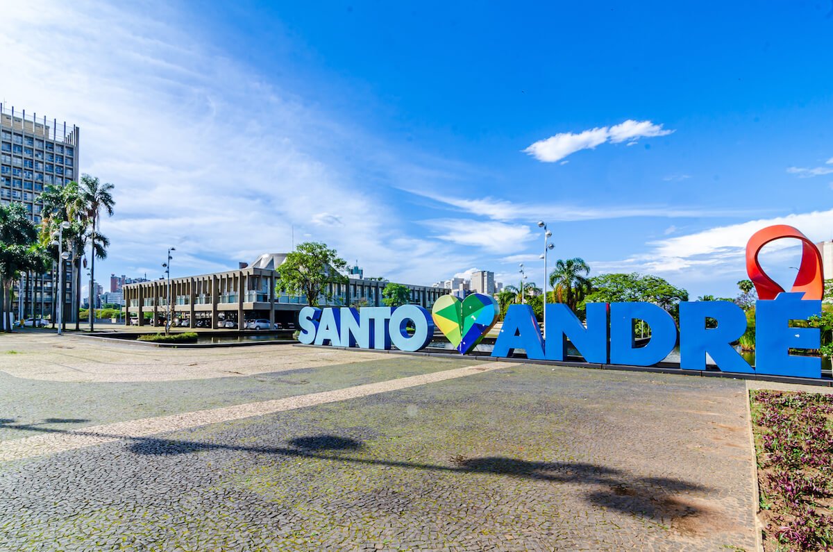 Vista da cidade de Santo André, SP.