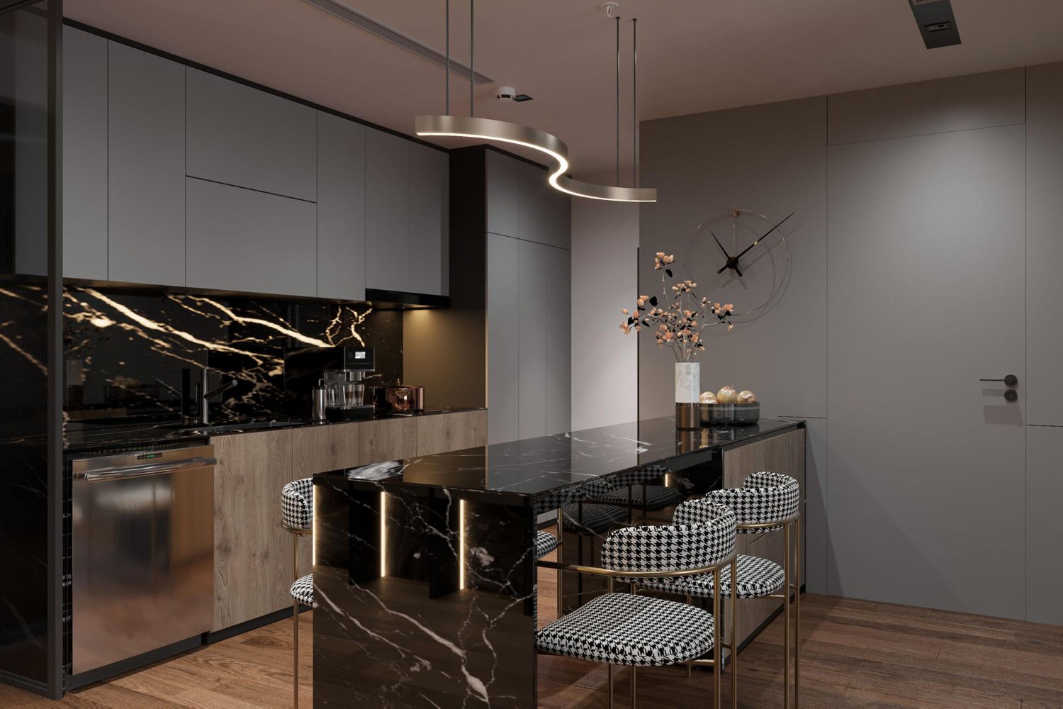 Dica de cozinha planejada para apartamento pequeno: armários até o teto.