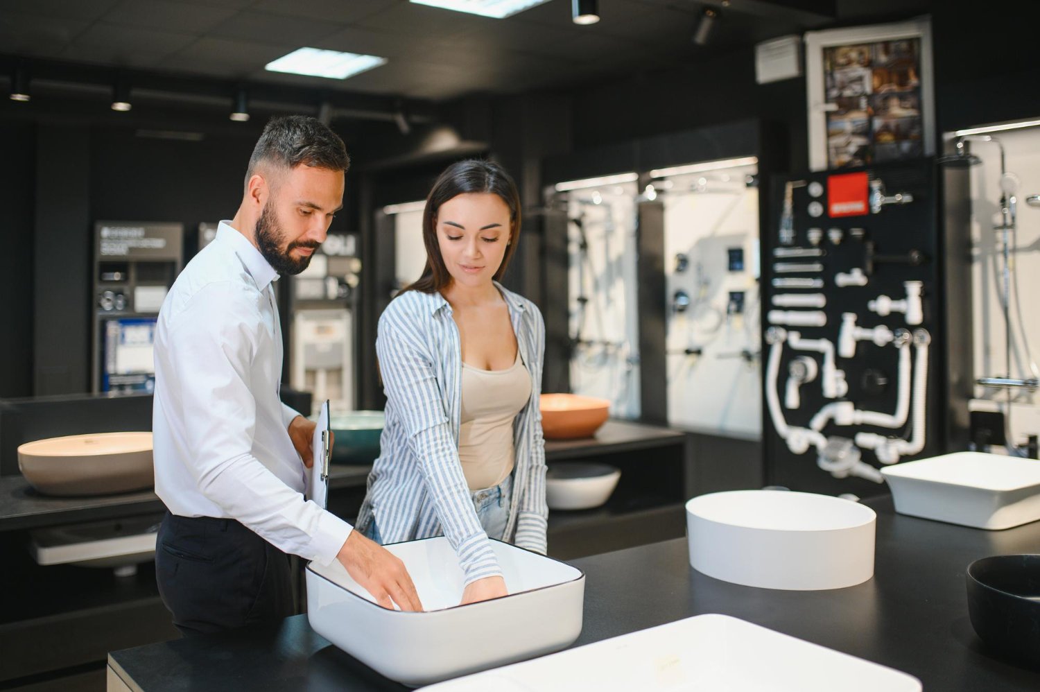 Showroom de uma loja de móveis planejados, mostrando o ambiente que o cliente irá visitar.