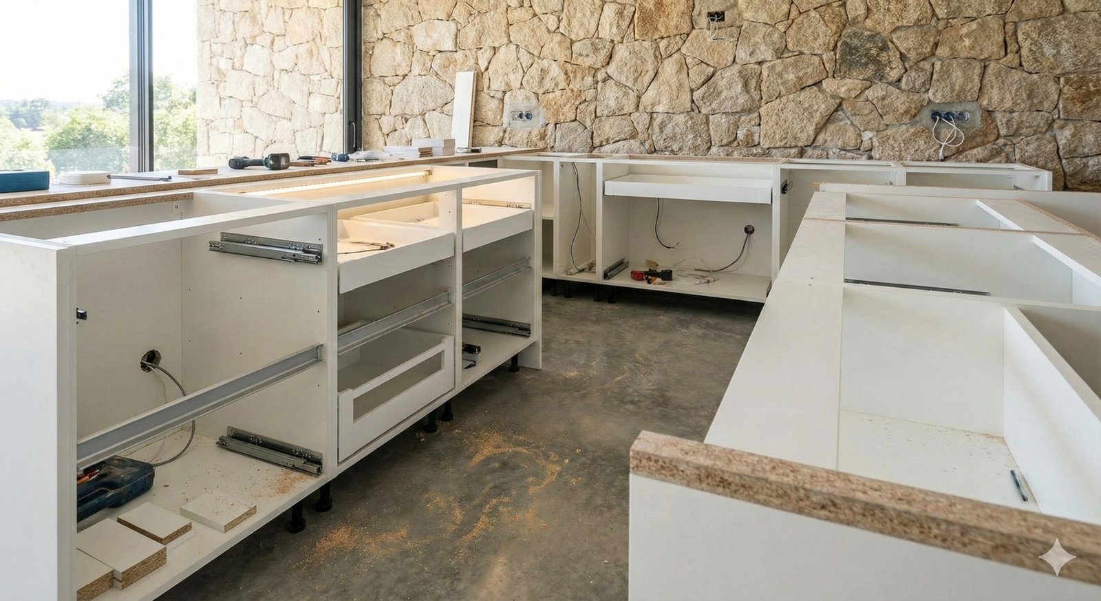 Aplicação correta de MDF e MDP em cozinha planejada.