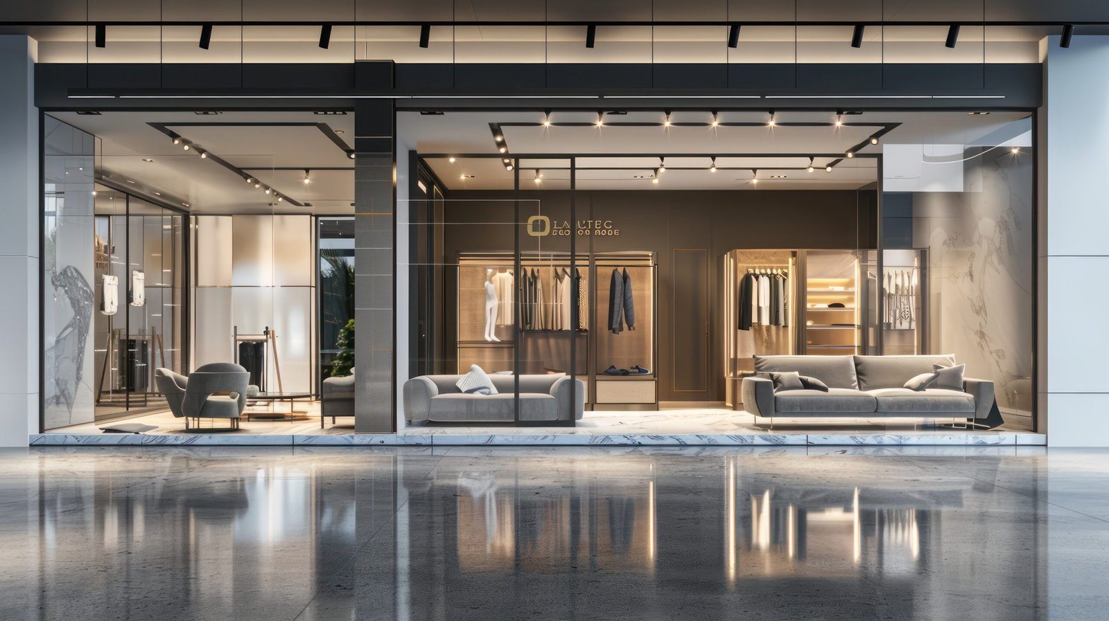 Showroom moderno de loja de móveis planejados em Barueri