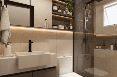 gabinete banheiro planejado, armário lavanderia apartamento, lavanderia oculta, banheiro pequeno luxo, marcenaria áreas úmidas.