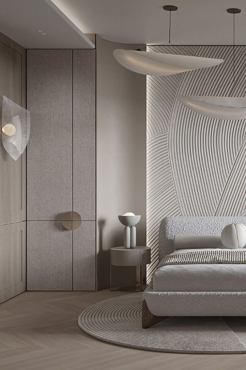 Sala de estar integrada ao jardim através de grandes vãos de vidro de correr com trilhos embutidos no piso. Design minimalista ProjeFácil.